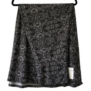 LuLaRoe Maxi skirt XL black white tribal dark academia witchy minimalist NWT